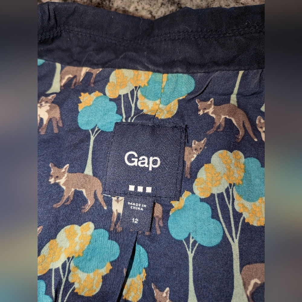 Gap Sleeveless Dress With Blue Jacket Both With Foxes Size Large - Picture 12 of 15